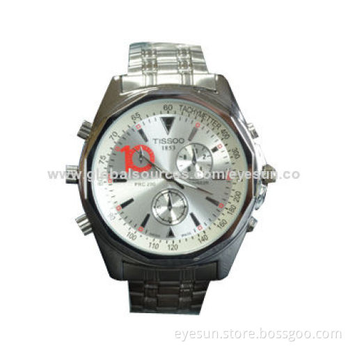 Camera Watch with Cool Exterior Design, 720P Waterproof and High-capacity Li-polymer Battery